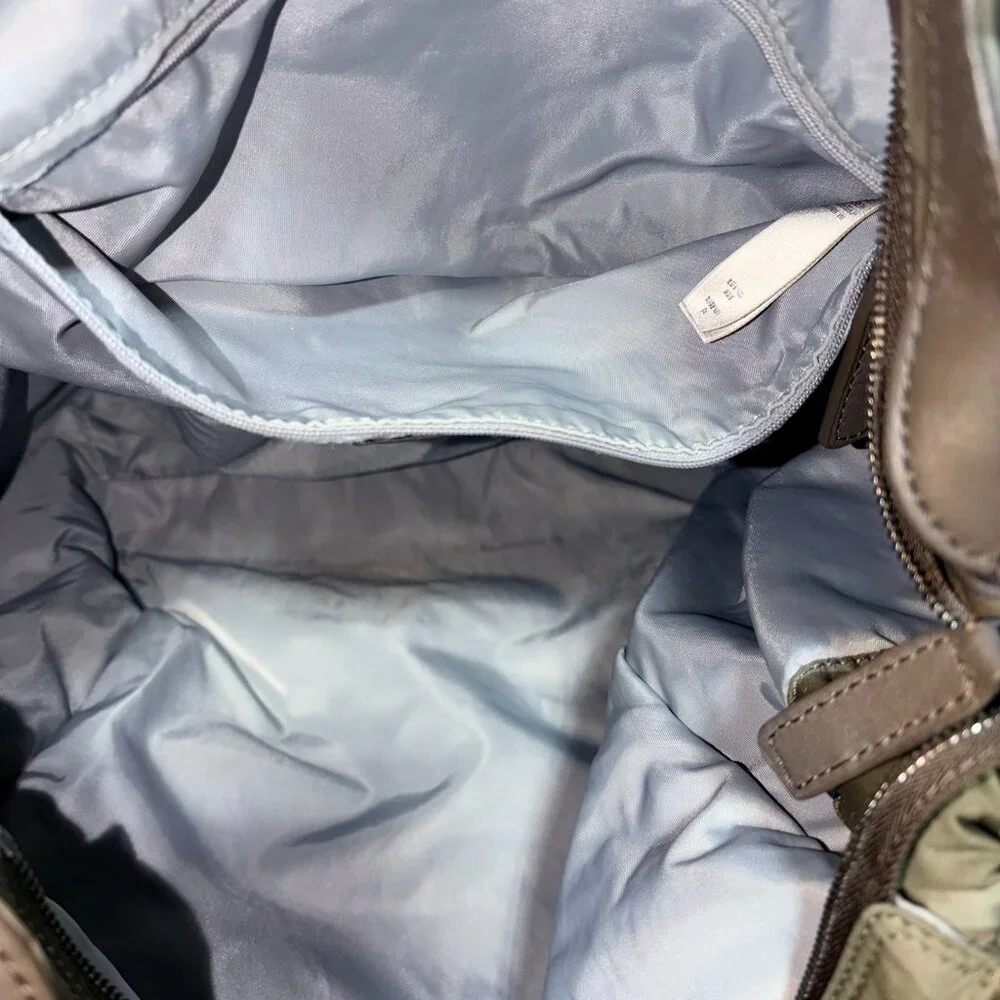 Burberry Green Plaid Tote Bag